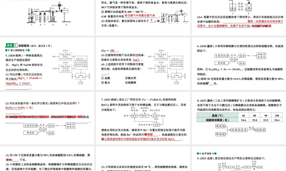 2024江苏中考化学二轮中考考点研究 专题三  物质的制取（课件）.pptx