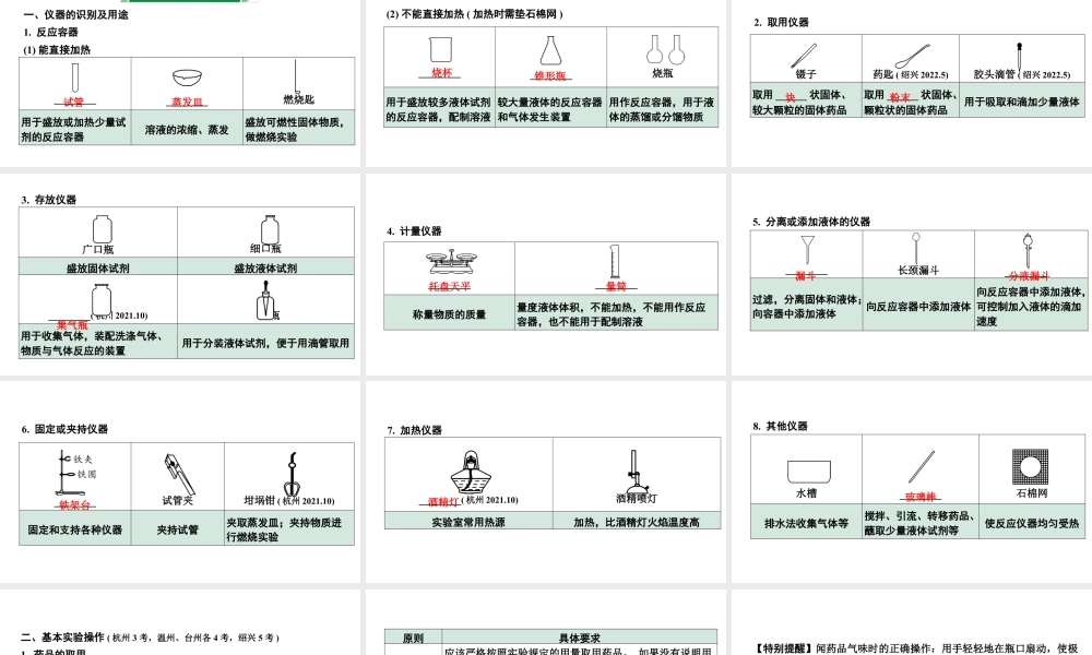 2024江苏中考化学二轮中考考点研究 专题一  基本实验操作（课件）.pptx