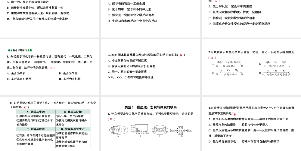 2024辽宁中考化学二轮重点专题研究 专题二 化学思想方法的应用（课件）.pptx