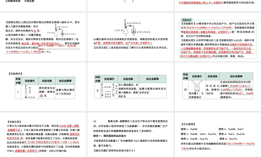 2024辽宁中考化学二轮重点专题研究 专题七  实验探究题（课件）.pptx