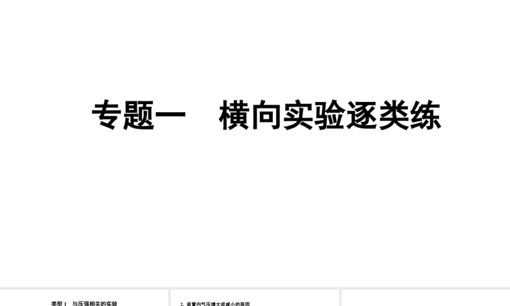 2024辽宁中考化学二轮重点专题研究 专题一  横向实验逐类练（课件）.pptx