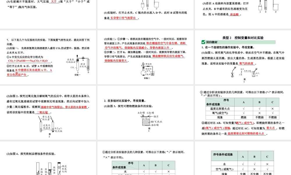 2024辽宁中考化学二轮重点专题研究 专题一  横向实验逐类练（课件）.pptx