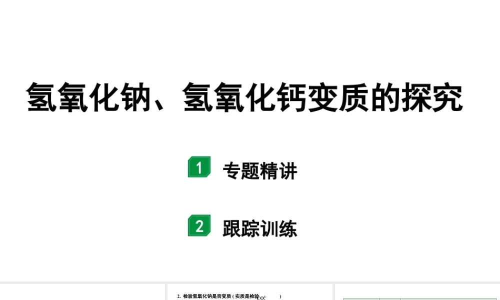 2024宁夏中考化学二轮复习 氢氧化钠、氢氧化钙变质的探究（课件）.pptx