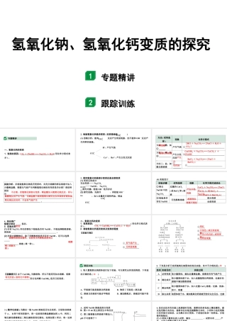 2024宁夏中考化学二轮复习 氢氧化钠、氢氧化钙变质的探究（课件）.pptx
