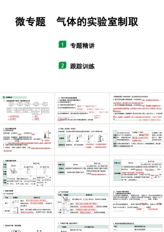2024宁夏中考化学二轮重点专题突破 微专题 气体的实验室制取（课件）.ppt