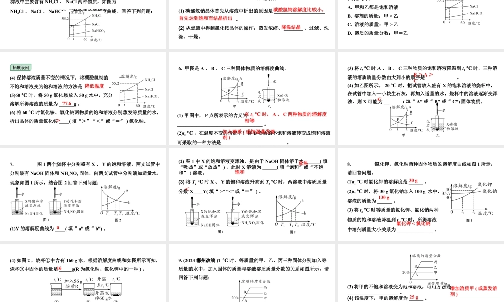 2024宁夏中考化学二轮重点专题突破 微专题 溶解度及溶解度曲线（课件）.ppt