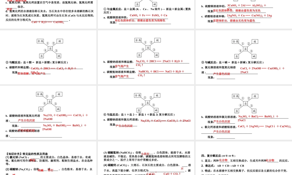 2024宁夏中考化学二轮重点专题突破 微专题 酸碱盐的化学性质  复分解反应（课件）.ppt