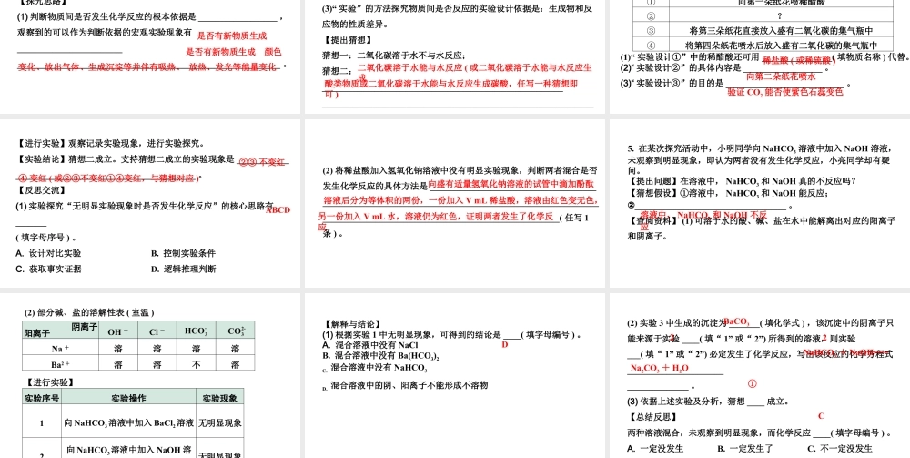 2024宁夏中考化学二轮重点专题突破 微专题 无明显现象反应的探究（课件）.pptx