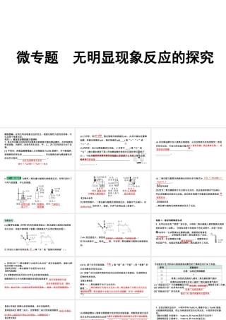 2024宁夏中考化学二轮重点专题突破 微专题 无明显现象反应的探究（课件）.pptx