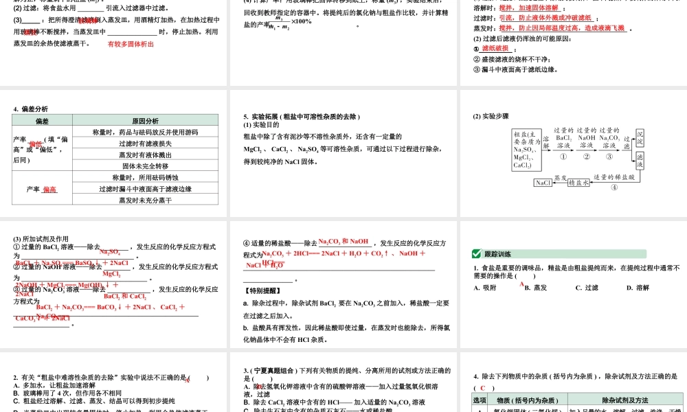 2024宁夏中考化学二轮重点专题突破 微专题 物质的分离与除杂（课件）.pptx