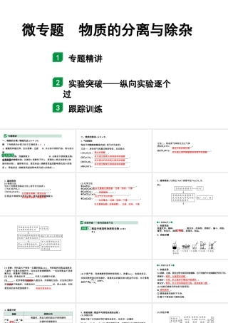 2024宁夏中考化学二轮重点专题突破 微专题 物质的分离与除杂（课件）.pptx