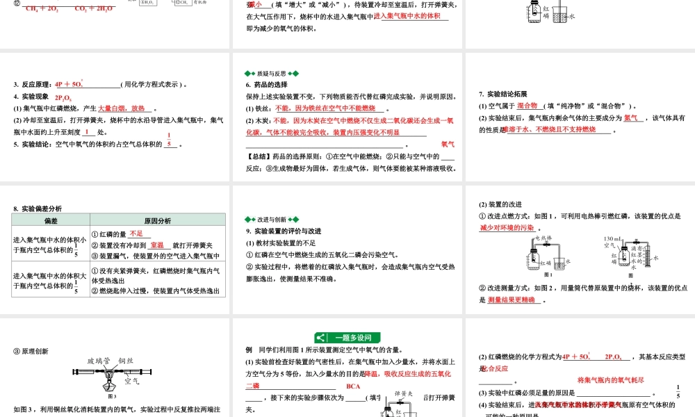 2024宁夏中考化学二轮重点专题突破 主题2　空气　氧气（课件）.pptx