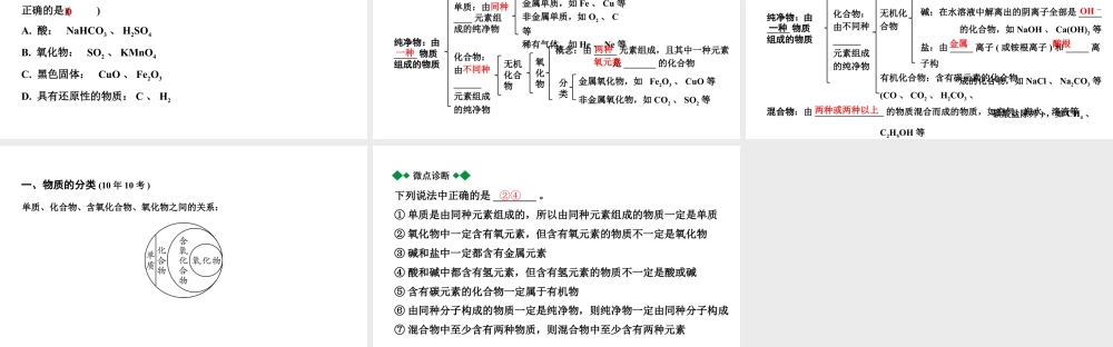 2024宁夏中考化学二轮重点专题突破 主题8 物质的分类（课件）.pptx