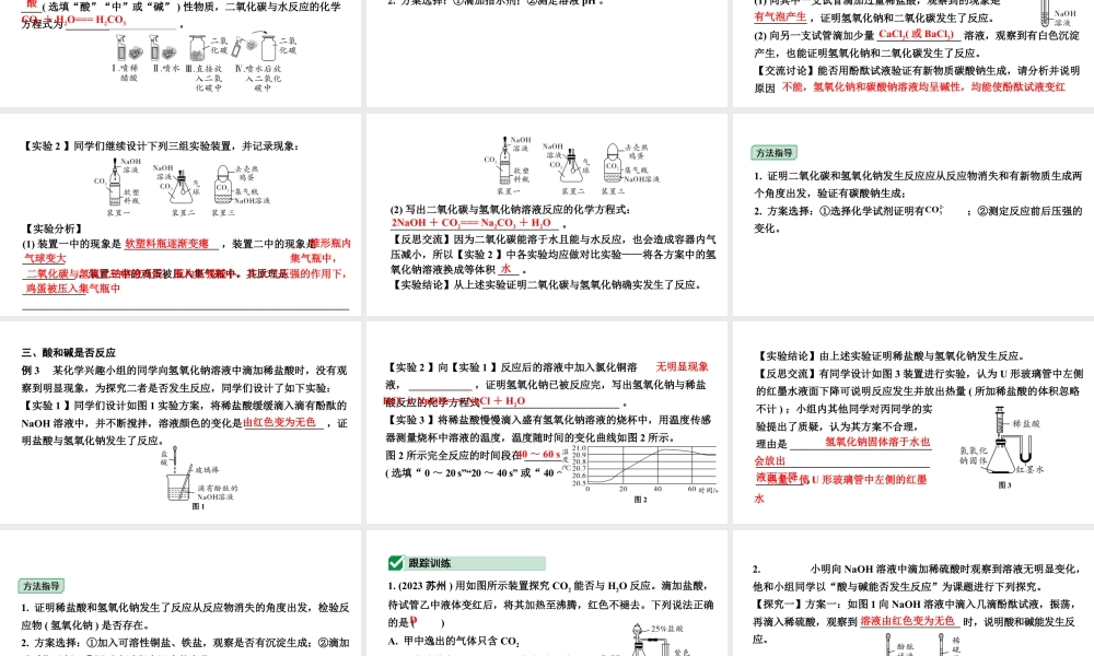 2024山东中考化学二轮中考考点研究 专题一 横向实验归类练 （课件）.pptx