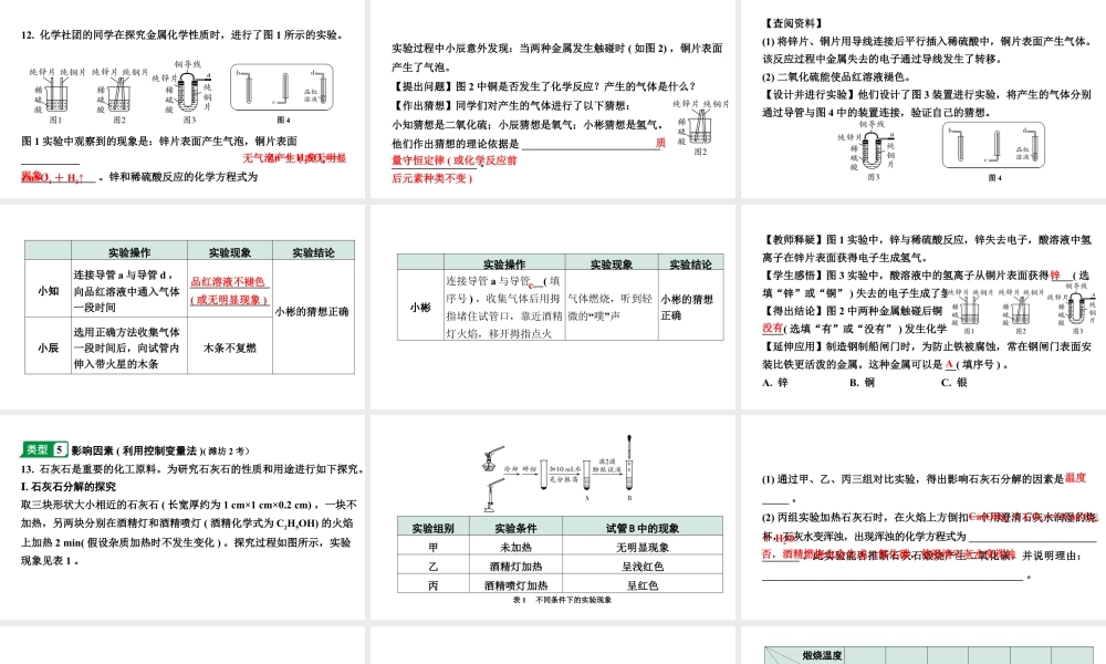 2024山东中考化学二轮重点专题突破 专题七 实验探究题（课件）.pptx