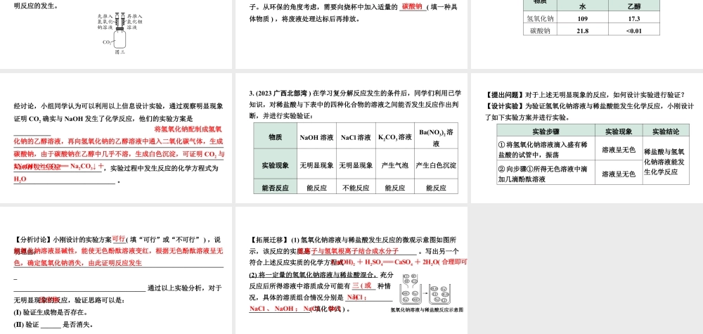 2024山东中考化学二轮专题复习 微专题 无明显现象的探究（课件）.pptx