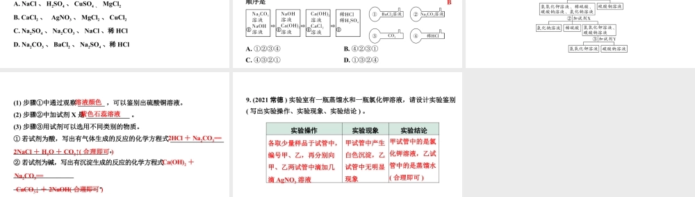 2024山东中考化学二轮专题复习 微专题 物质的检验与鉴别（课件）.pptx