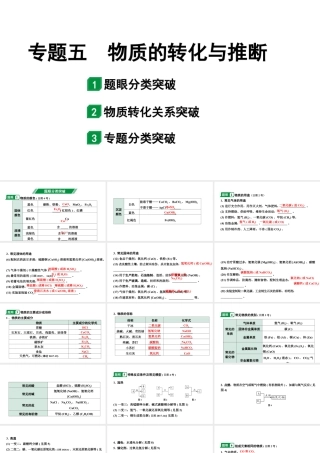 2024山东中考化学二轮专题复习 专题五 物质的转化与推断（课件）.pptx