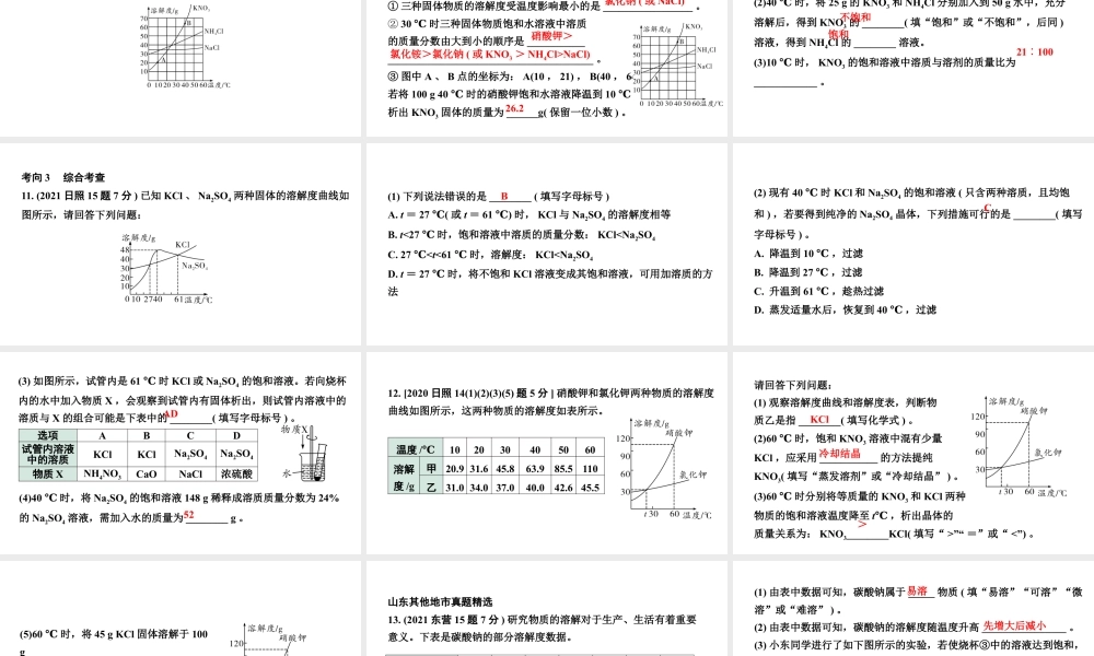 2024山东中考化学一轮复习 中考考点研究 第九单元 溶液（课件）.pptx