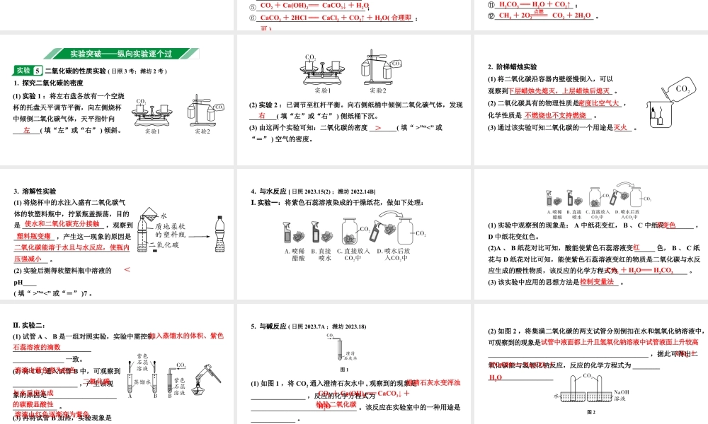 2024山东中考化学一轮复习 中考考点研究 第六单元 碳和碳的氧化物（课件）.pptx