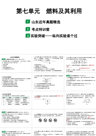 2024山东中考化学一轮复习 中考考点研究 第七单元 燃料及其利用（课件）.pptx