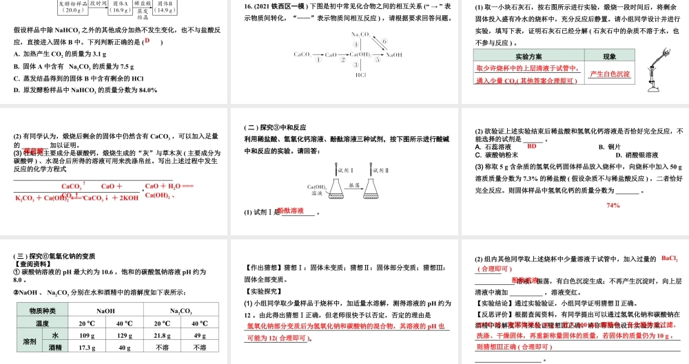 2024沈阳中考化学二轮专题突破 几种重要的盐（课件）.pptx