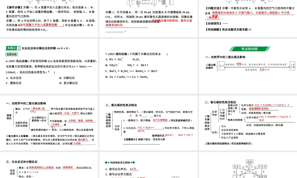 2024沈阳中考化学二轮专题突破 奇妙的二氧化碳（课件）.pptx