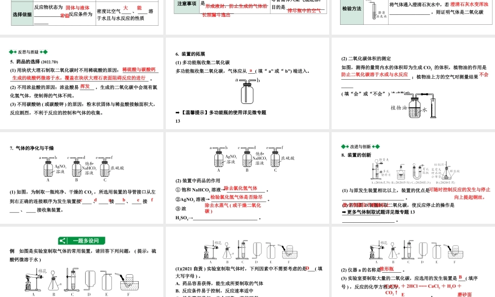 2024沈阳中考化学二轮专题突破 奇妙的二氧化碳（课件）.pptx