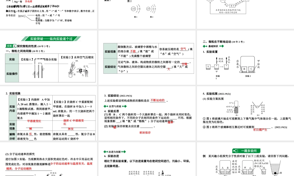 2024沈阳中考化学二轮专题突破 微专题 构成物质的基本微粒（课件）.pptx