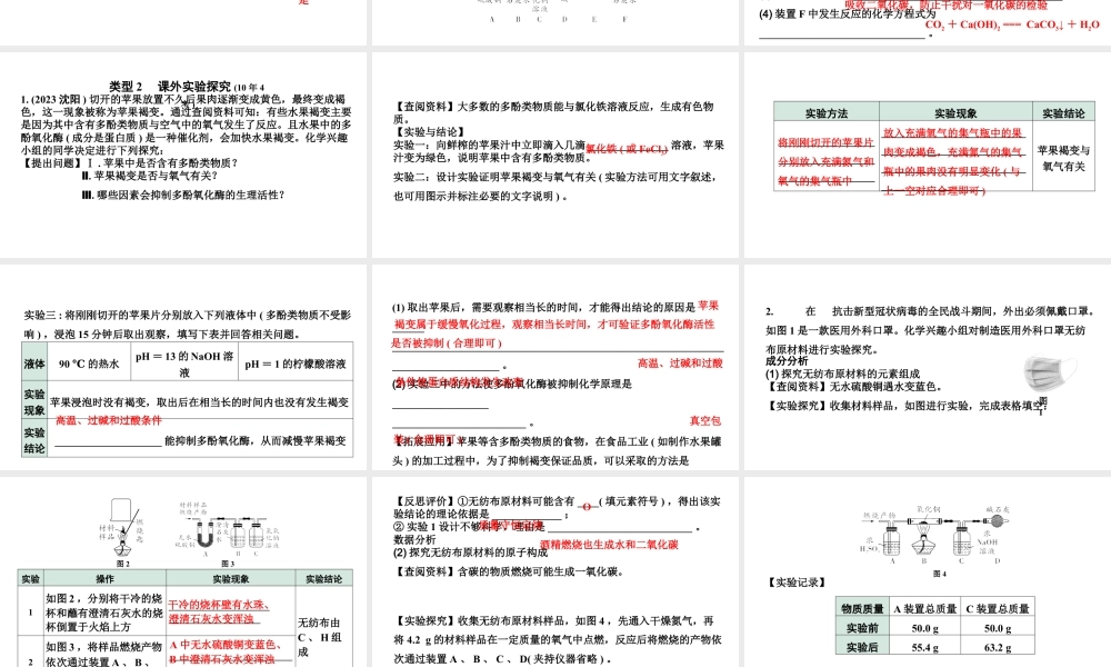 2024沈阳中考化学二轮专题突破 专题二  实验探究题（课件）.pptx