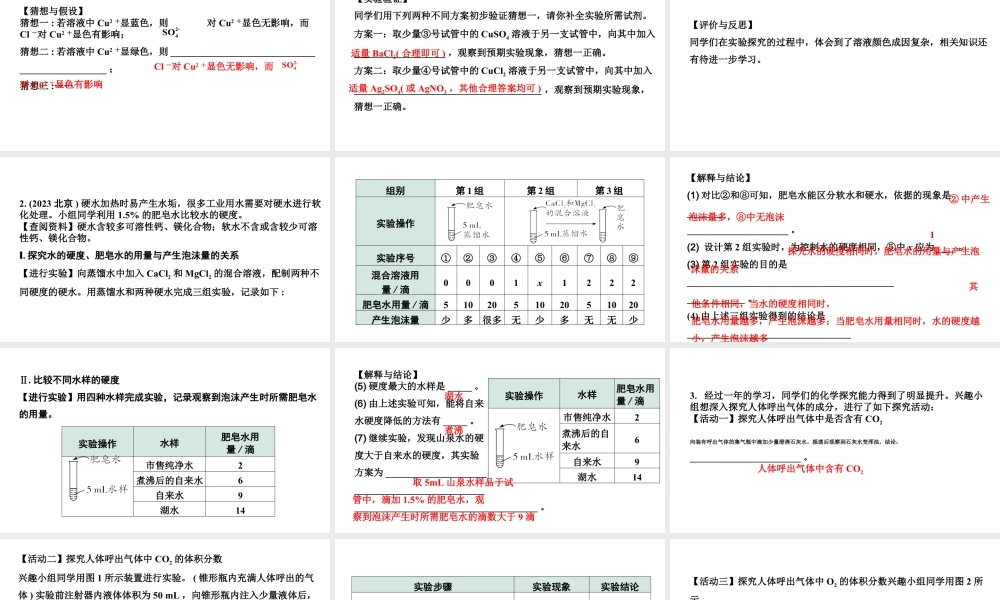 2024沈阳中考化学二轮专题突破 专题二  实验探究题（课件）.pptx