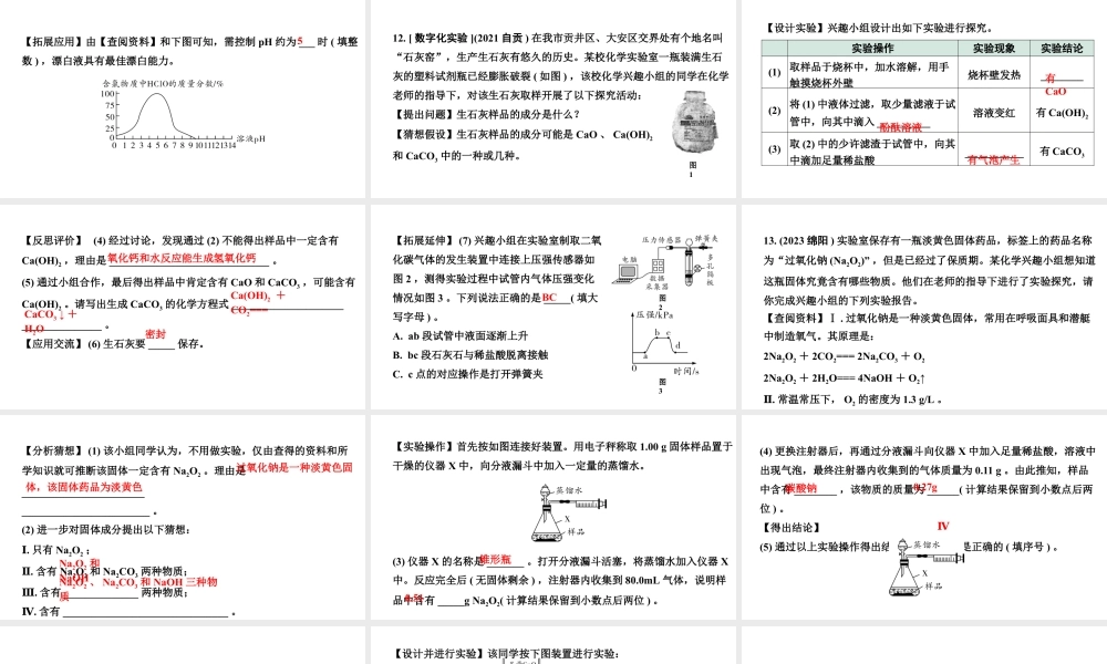 2024四川中考化学二轮复习 专题七 实验探究题（课件）.pptx