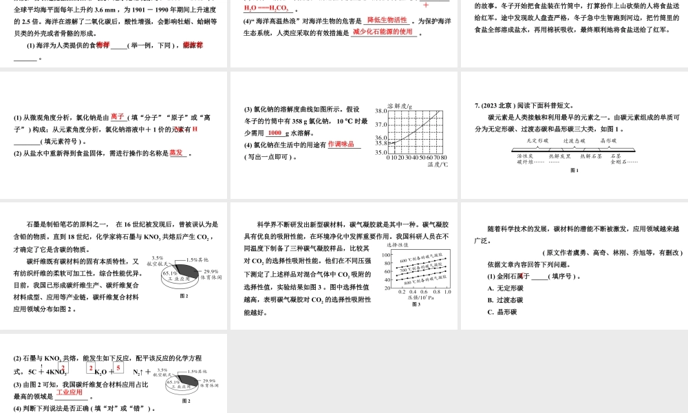 2024四川中考化学二轮复习 专题三 科普阅读（课件）.pptx