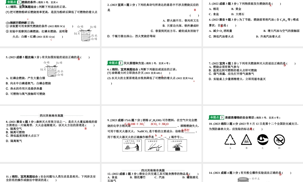 2024四川中考化学一轮复习 第七单元 燃料及其利用（课件）.pptx