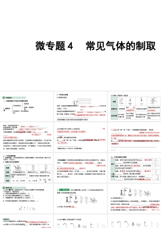 2024四川中考化学一轮复习 微专题4 常见气体的制取（课件）.pptx