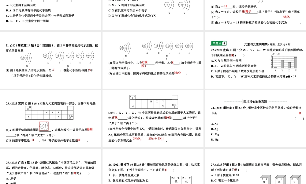 2024四川中考化学一轮知识点复习 第三单元 物质构成的奥秘（课件）.pptx