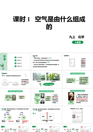 人教版九上化学 第二单元 课时1 空气是由什么组成的 课件.pptx