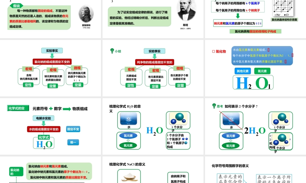 人教版九上化学 第四单元 课时1 化学式 课件.pptx