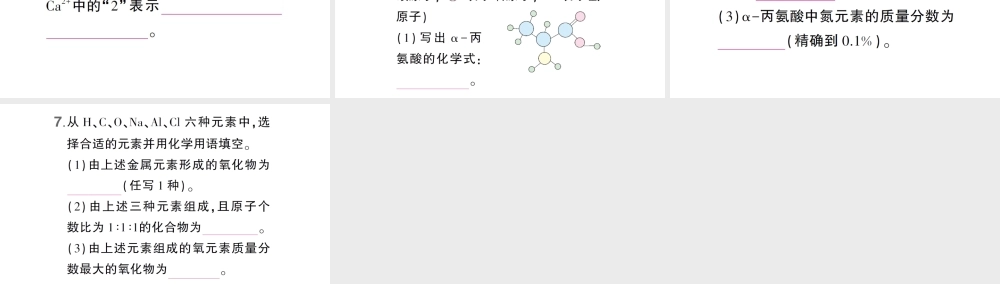 人教版九上化学第四单元 自然界的水 专题一 化学用语 作业课件.pptx