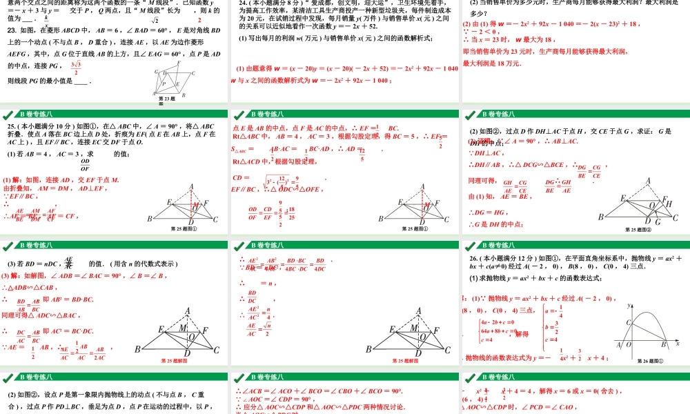 2024成都中考数学B卷专项强化训练08.B卷专练八课件.pptx