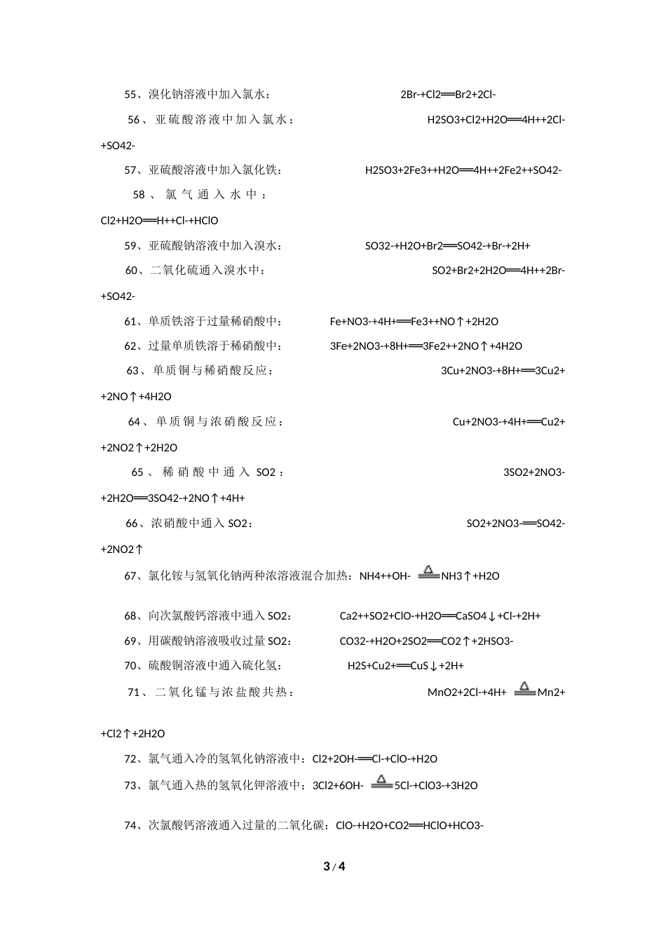 79个常考的无机离子方程式总结.docx_第3页