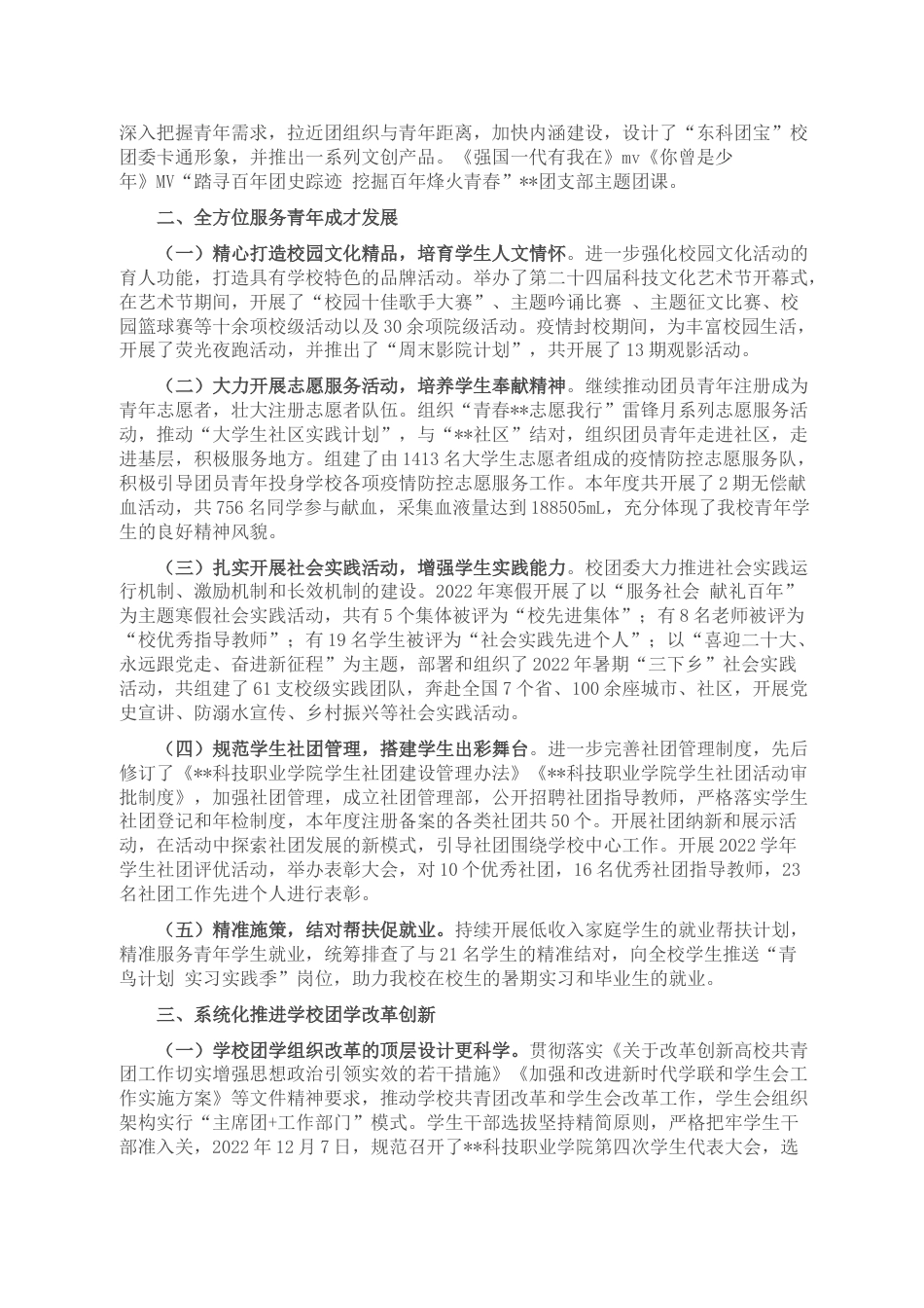 23 公文 千星创作 职业学院2022年共青团工作总结.doc_第2页